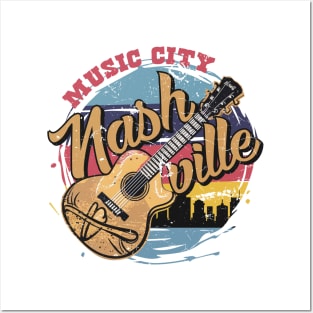 Vintage Nashville Music City Posters and Art